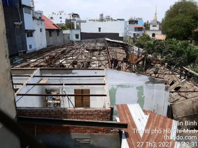 Tháo dỡ 4 căn nhà phố liền kề – Quận Tân Bình HCM