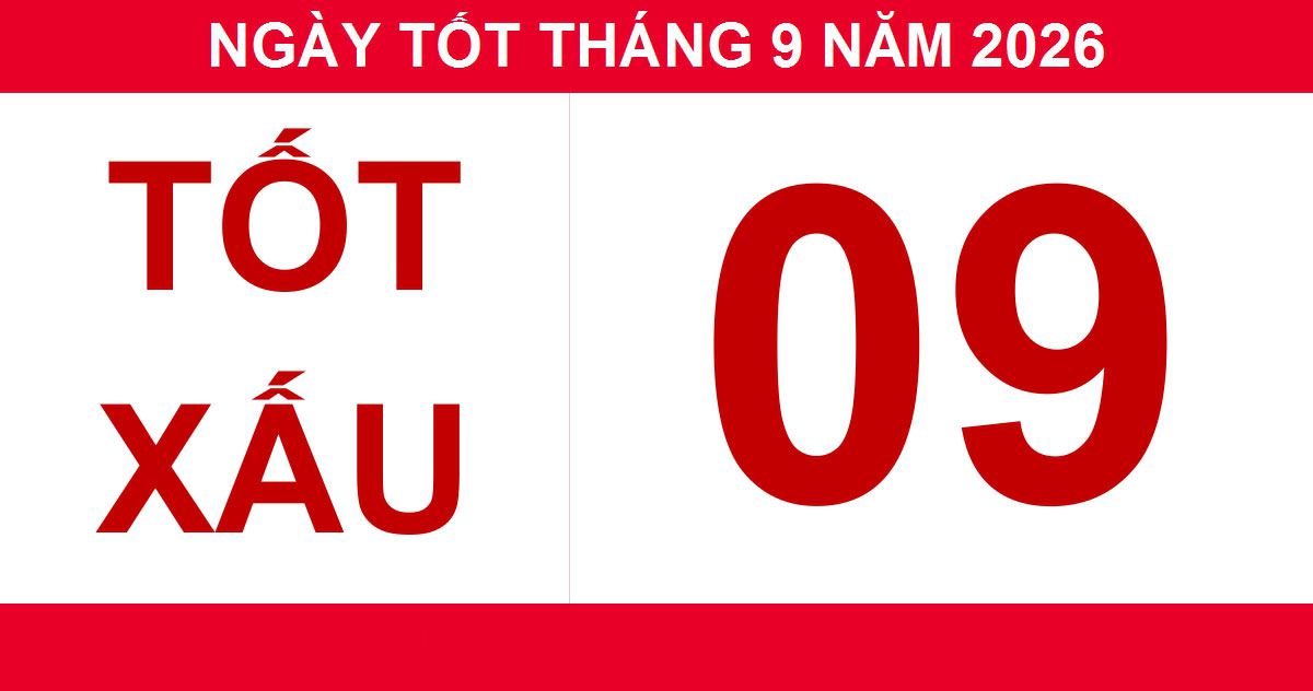 ngày tốt tháng 9
