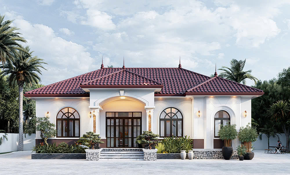 nhà cấp 4 mái nhật