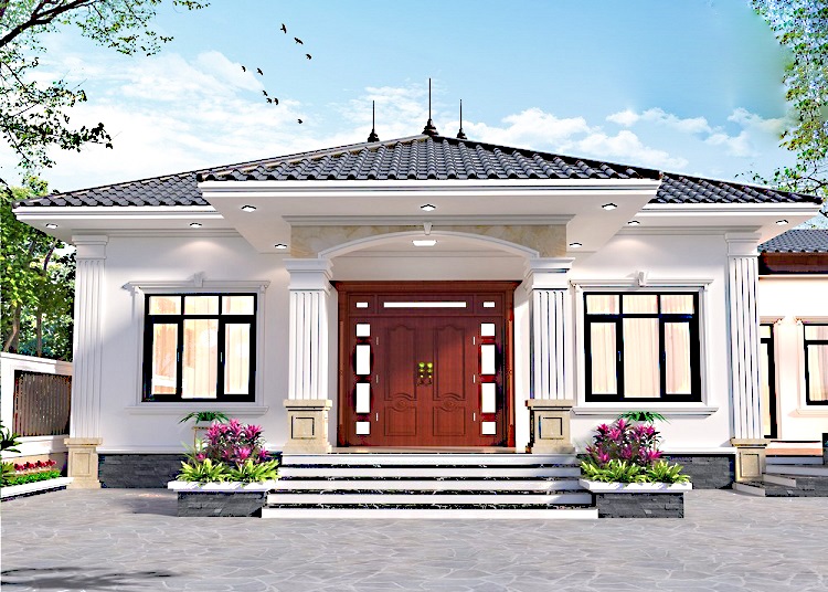 nhà cấp 4 mái nhật