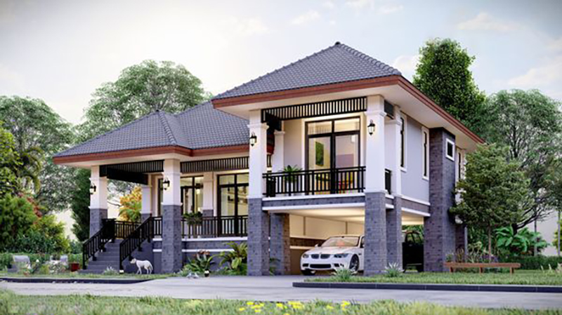 nhà cấp 4 mái nhật​