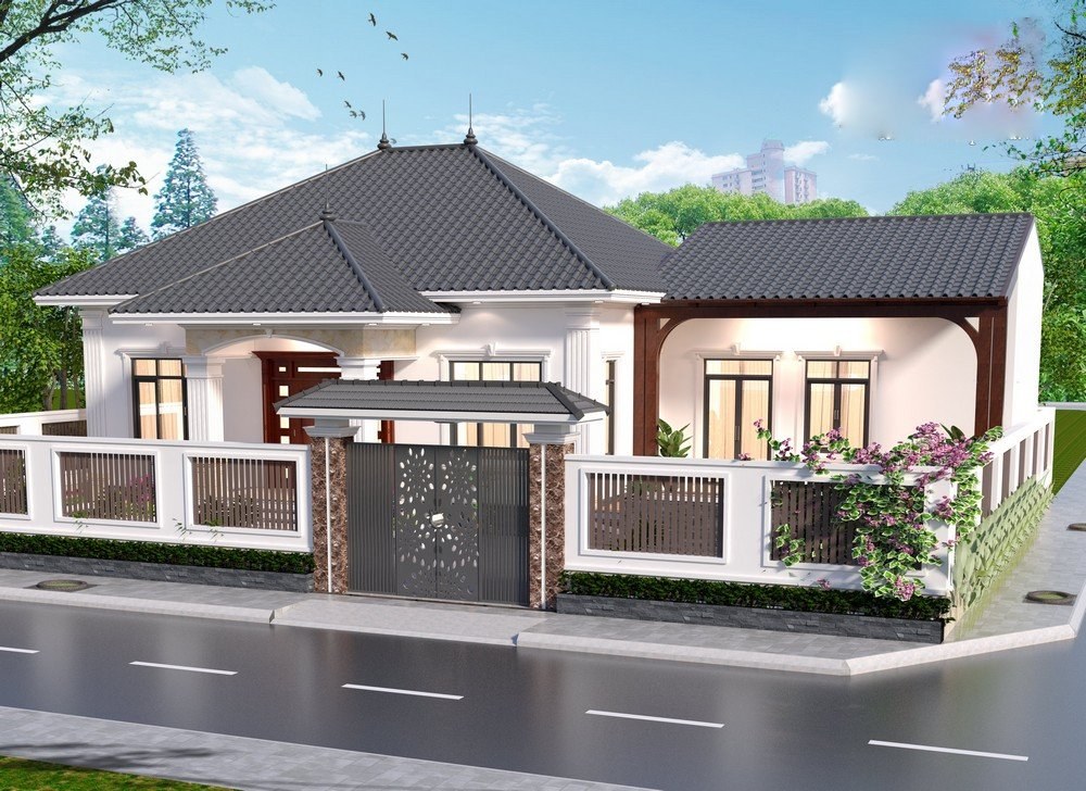 nhà cấp 4 mái nhật