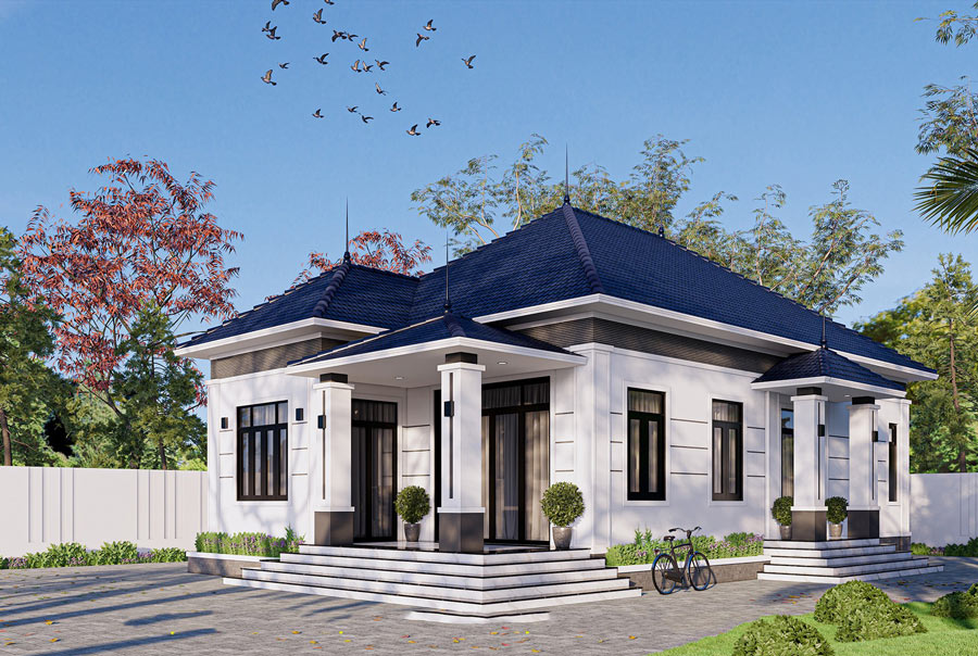 nhà cấp 4 mái nhật​