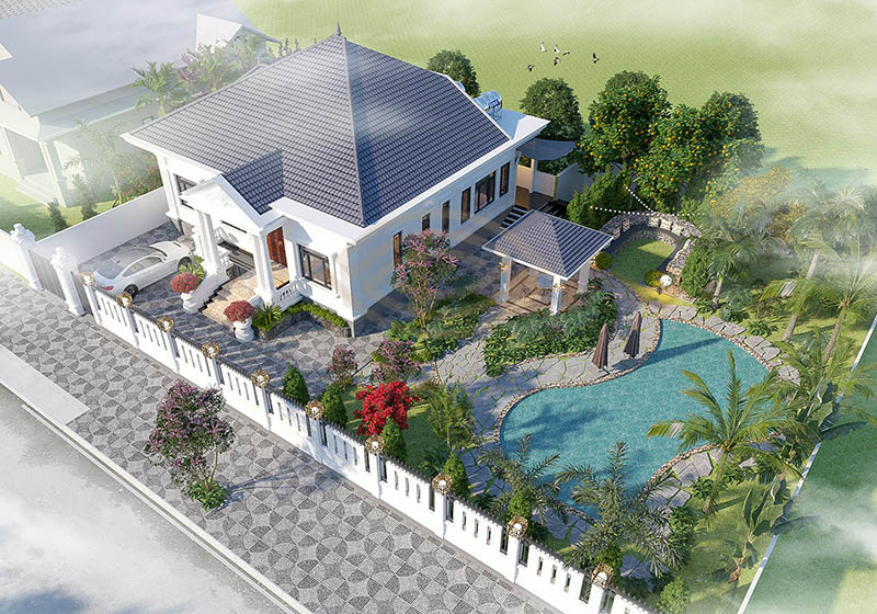 nhà cấp 4 mái nhật​