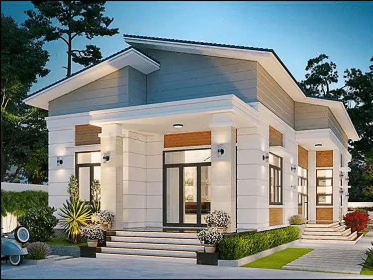nhà cấp 4 mái thái 3 phòng ngủ