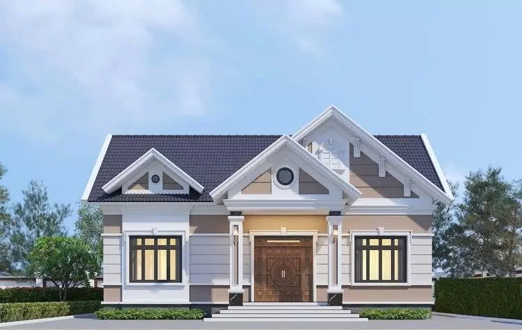 nhà cấp 4 mái thái 3 phòng ngủ