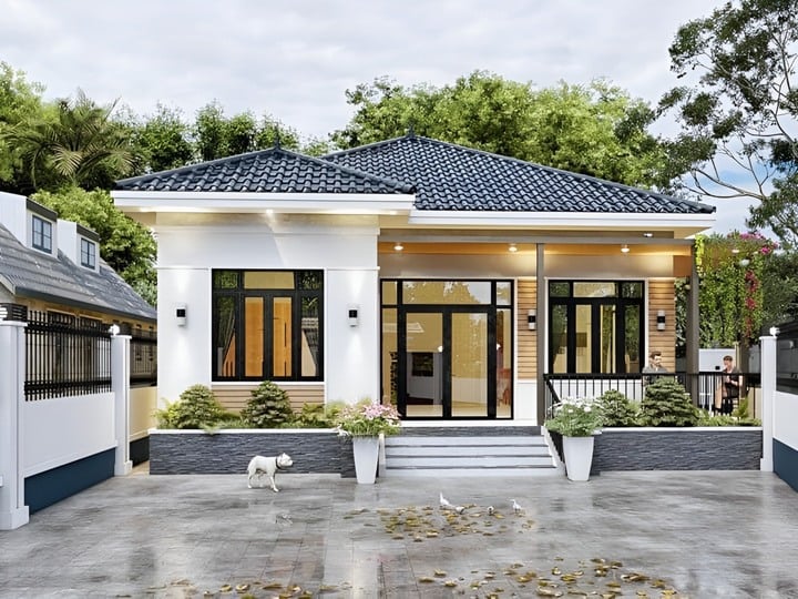 nhà cấp 4 mái thái 3 phòng ngủ