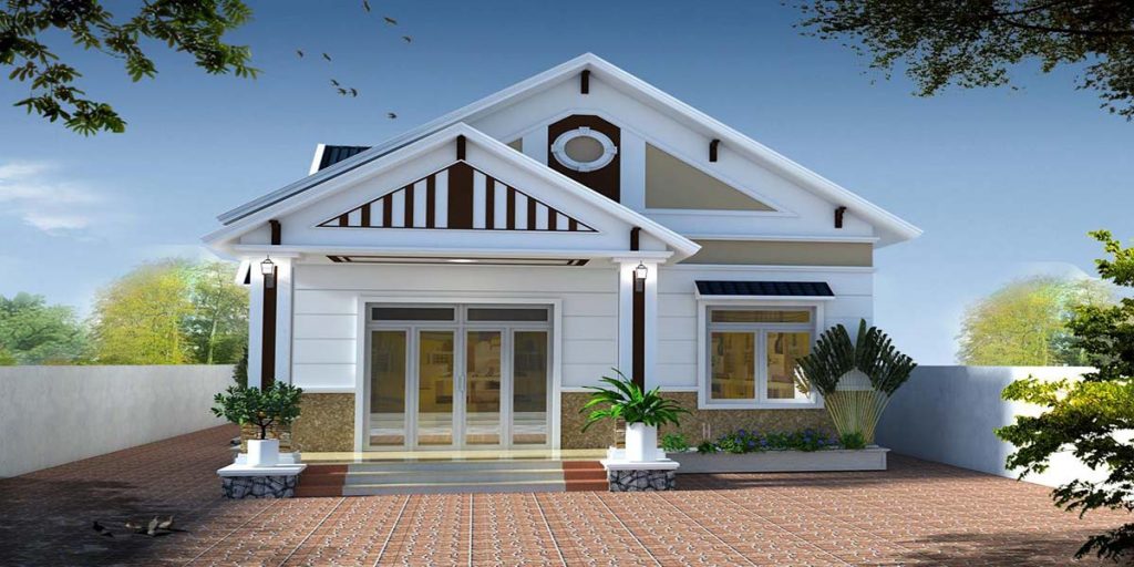 nhà cấp 4 mái thái 3 phòng ngủ